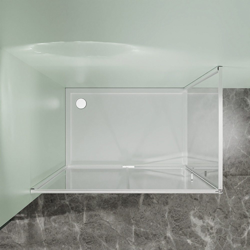 Душевое ограждение Azario MALE 900х900х1950 прозрачное стекло 6 мм, профиль черный матовый (AZ-J50-90-MB-CL)