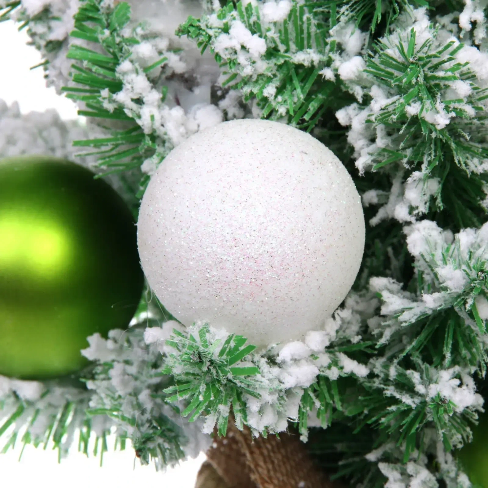 Елка декоративная «Нежность» 60 см, ПВХ с белым напылением (68 веток), Салатовый