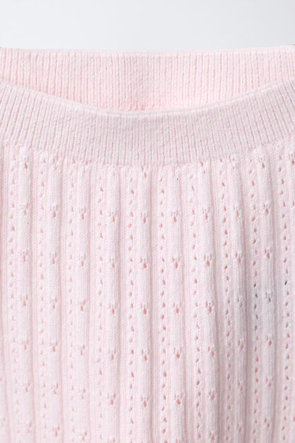 ZARA АЖУРНЫЕ ТРИКОТАЖНЫЕ ЛЕГИНСЫ, ЦВЕТ РОЗОВОГО ДЕРЕВА