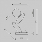 Настольная лампа декоративная Maytoni Resonance MOD482TL-L6PT3K