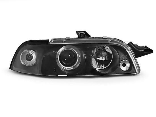 Передние фары Fiat Punto MK1 angel eyes black