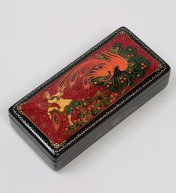Народные промыслы ШК-30/ 51 Шкатулка «Жар-птица» Мухин 15,5х7