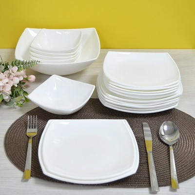 Столовый набор 19 предметов "Square soft" без деколи, квадрат (99213)