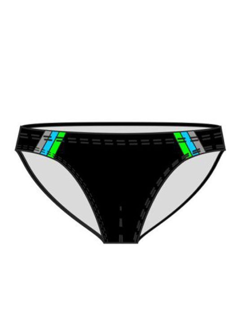 Мужские пляжные плавки с декором по бокам (Размер: XL) (Цвет: зеленый)