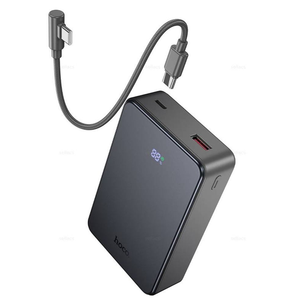 Hoco J170A Starlight 22.5W+PD20W универсальный портативный аккумулятор с кабелем (20000mAh) (metal grey)