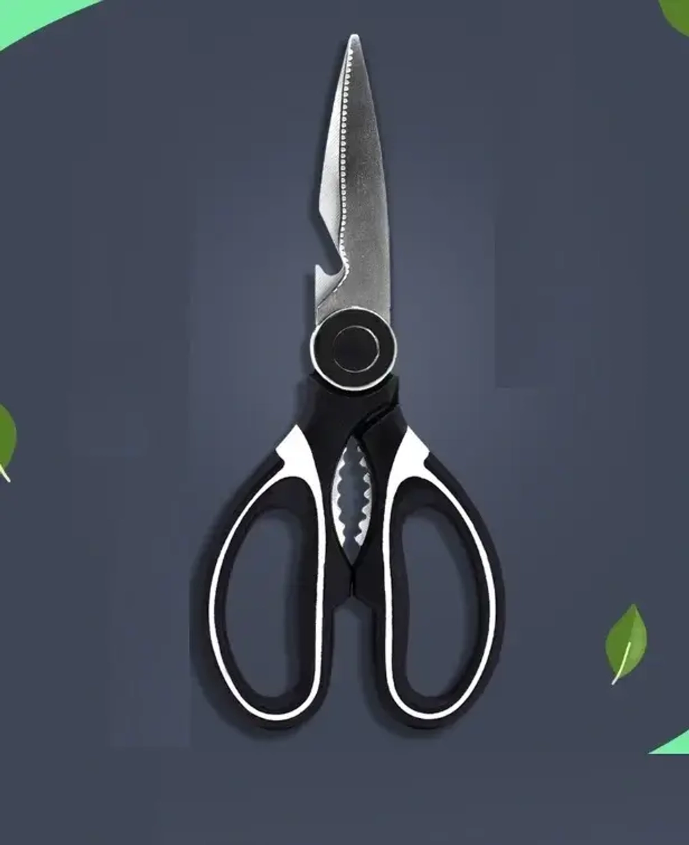 Ножницы универсальные бытовые «VOSTOK MARKET», цвет чёрный 20см (блистер Селфи)