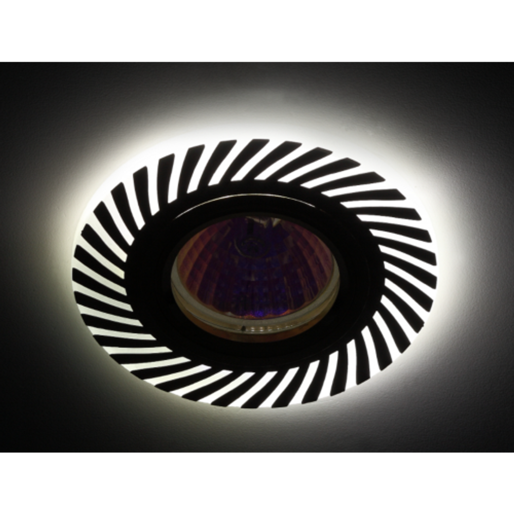 DK LD39 WH/GD /1 Светильник ЭРА декор cо светодиодной подсветкой MR16, белый/золото