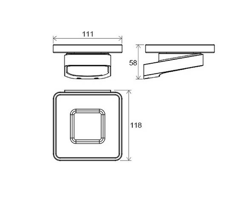 Мыльница Ravak 10° black, Черный матовый (X07P556)