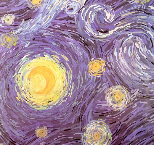 Бумага упаковочная глянцевая "Звездная ночь", 70 х100 см