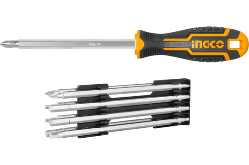 Отвертка со сменными насадками INGCO 18 в 1 AKISD0181