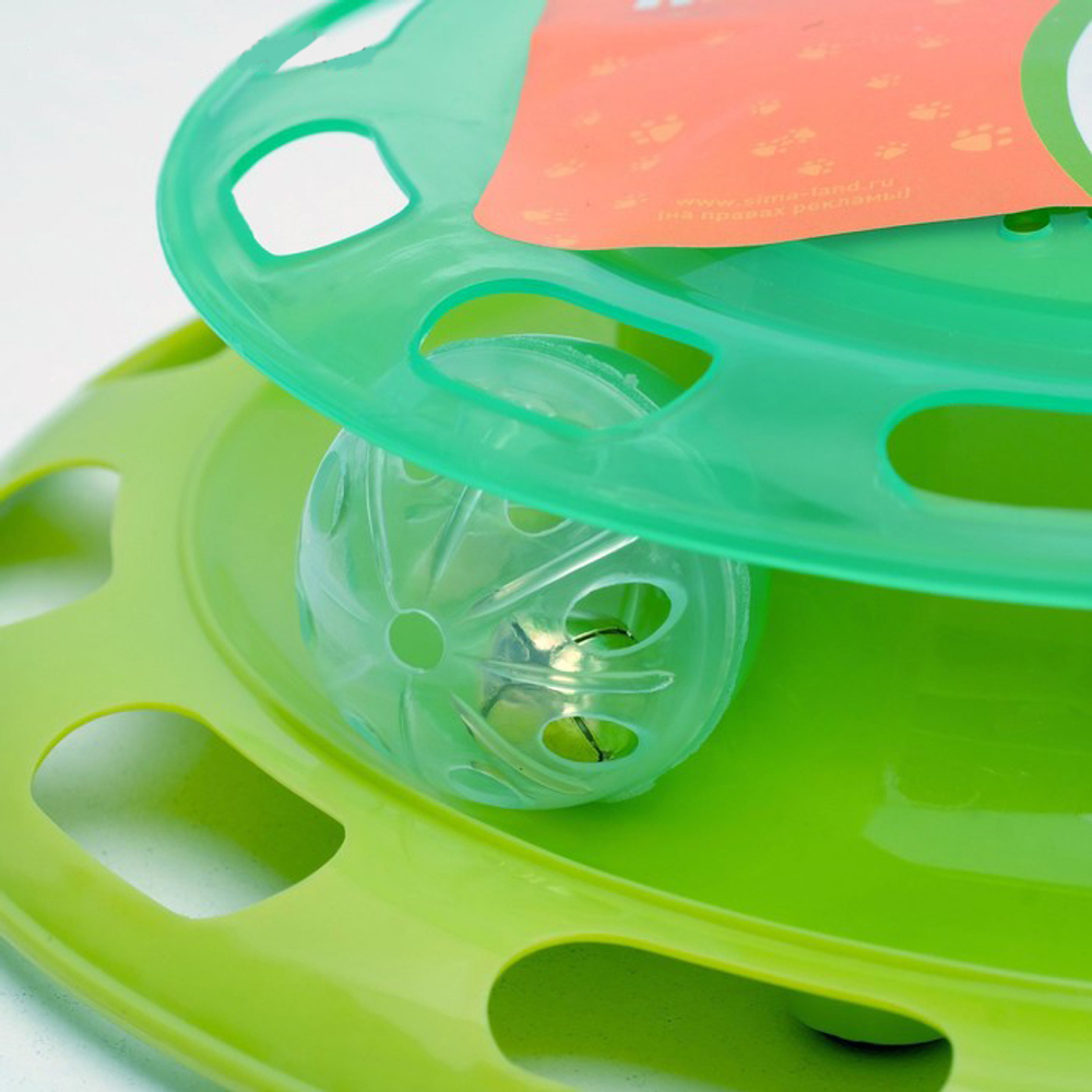 Игровой комплекс для кошек "Пижон" с отсеками для лакомств/кошачьей мяты и шариком