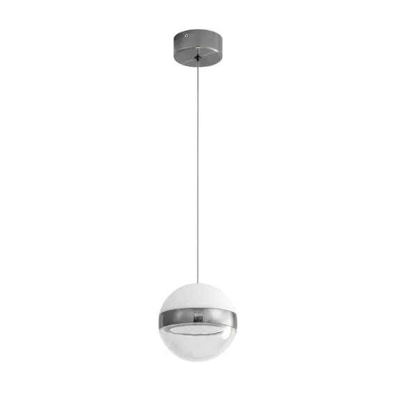 5037/9L L-VISION ODL24 355 никель/прозрачн/молочный/металл/акрил Подвес LED 9W 4000K 480лм RONI