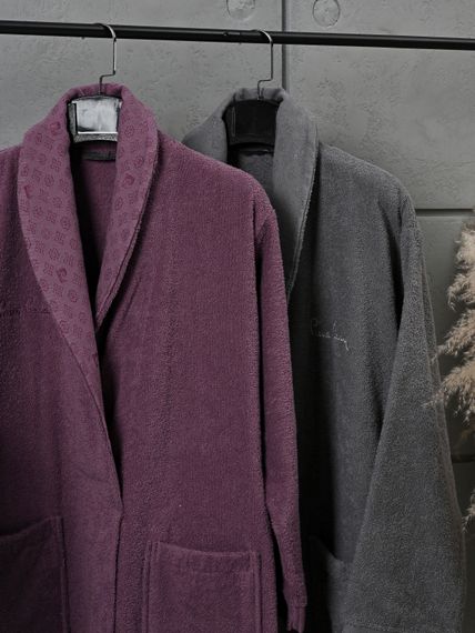 Набор махровый халат мужской и женский с полотенцами PIERRE CARDIN