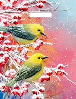 Пакет ПЭ с вырубной ручкой 31х40см (60) (Вестники зимы) НГ, глянцевый Артпласт (х50/1000)