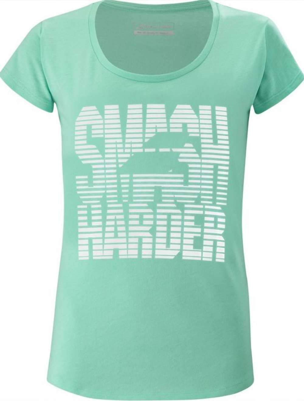 Футболка для девочки теннисная Babolat Exercise Message Tee Girl - cockatoo heather