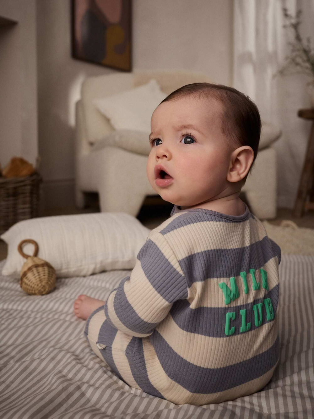 Комбинезон / Cлип для малышей Next E19-554, 3 шт., Бежевый, Серый