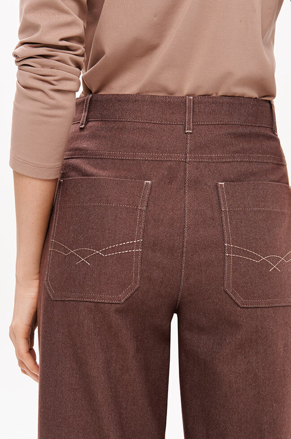 31195 Джинсы женские (коричневый джинс)