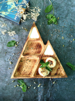 Деревянная менажница из кедра с эпоксидной смолой