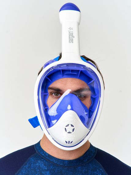 Маска полнолицевая Sargan Планета океан 2.0 белый/синий