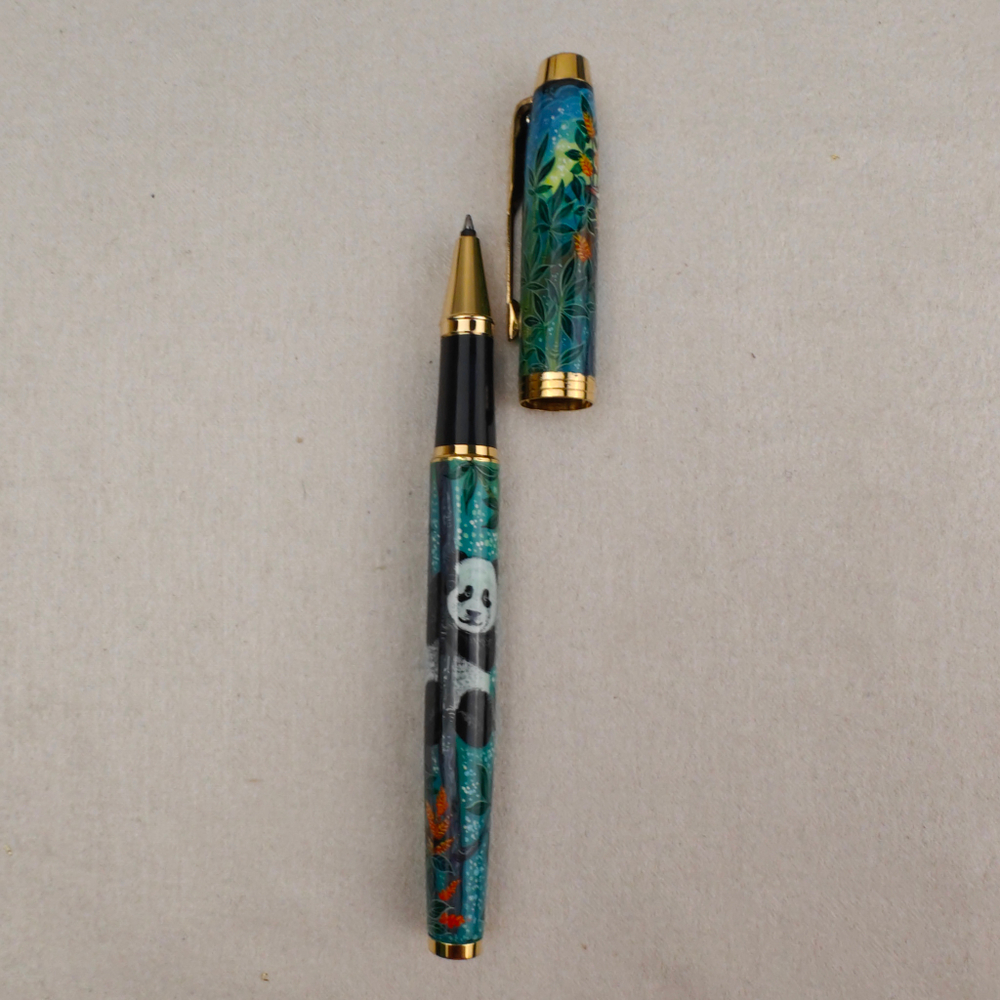 Ручка с ручной росписью Палех "Панда"