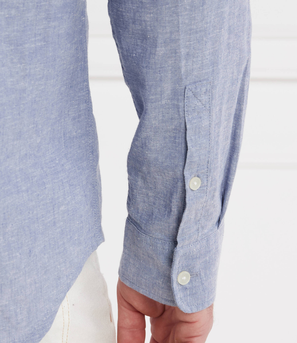 Рубашка MAO LINEN BLEND Tommy Jeans - голубой(DM0DM18964)