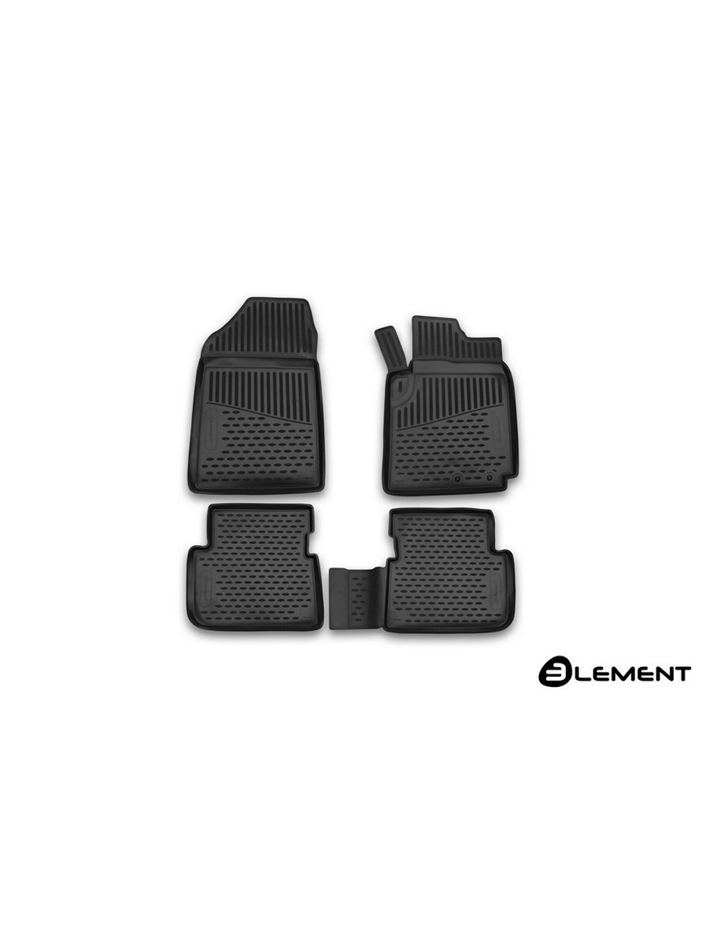 Коврики в салон для TOYOTA Fielder (E140), 2006-2012, правый руль без воздуховода, универсал, 4 шт. (полиуретан) ELEMENT48102210K
