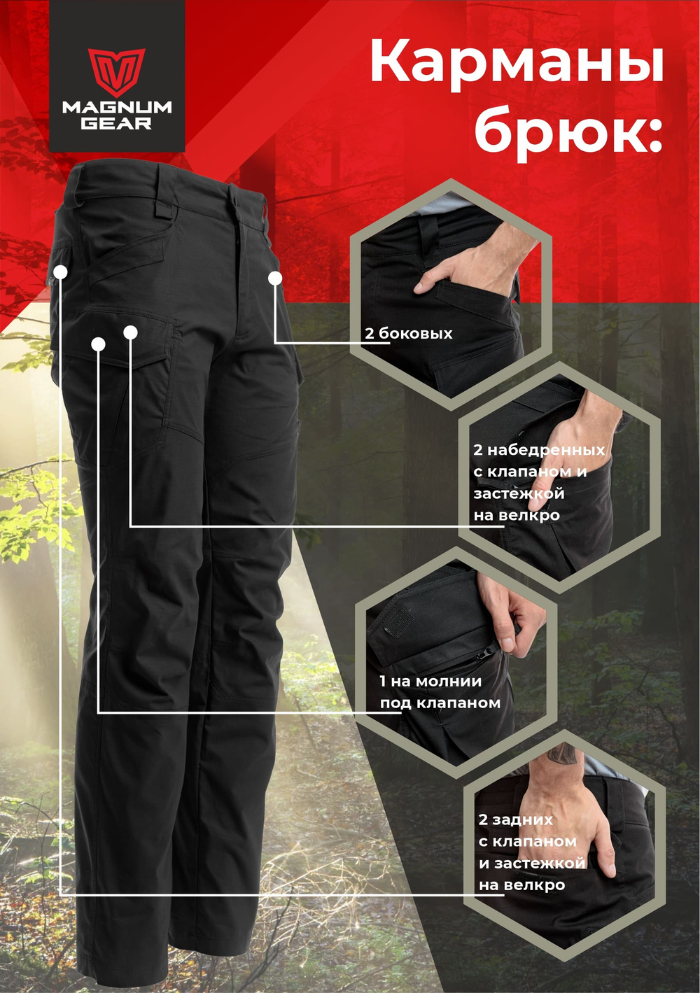 Брюки МАГНУМ FLAGMAN черный