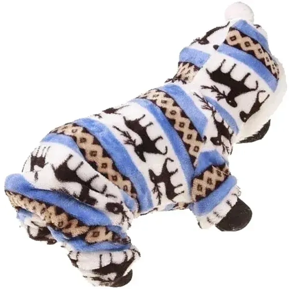 Комбинезон зимний для мелких и средних пород собак «МОДНЫЙ БРО», цвет голубой, р L