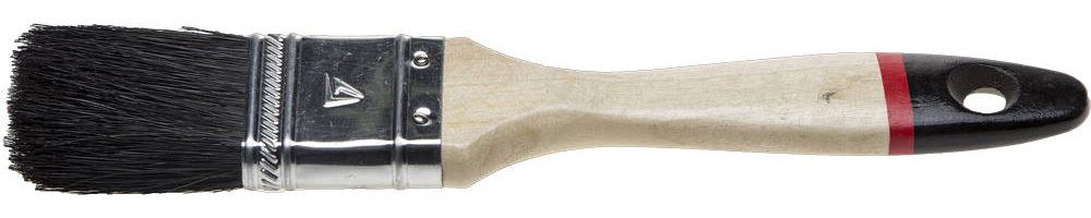 Кисть плоская STAYER ″UNIVERSAL-EURO″, чёрная натуральная щетина, деревянная ручка, 63мм