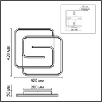 8019/75CL LEDIO LN25 шампань/белый металл/акрилл Потолочный светильник LED 75W 220V 3000-6000K TWIST
