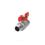 Кран шаровой латунь хром R253D Ду 32 Ру42 НР бабочка красная Giacomini R253X006