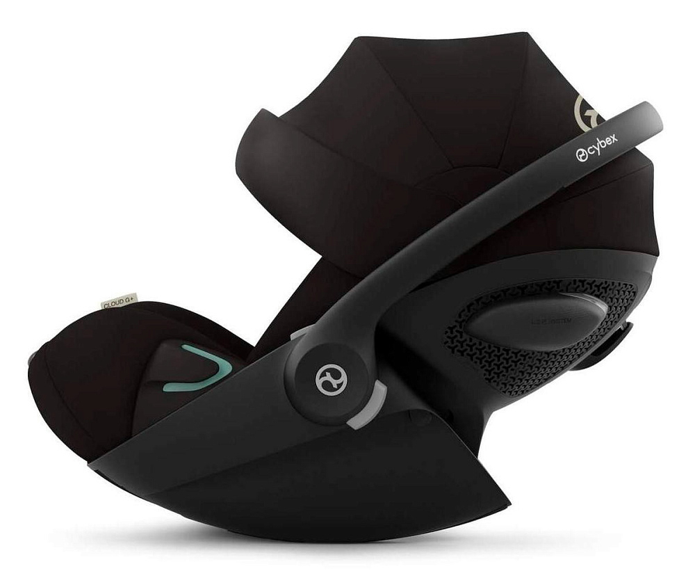Коляска Cybex Coya Rosegold Frame Cloud G i-Size Moon Black Plus Leaf Green с дождевиком и бампером