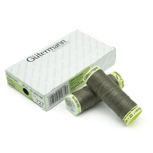 Нитки отделочные Gutermann Top Stitch 30 (30 метров), 5 кат. | 727 дымч. серо-зеленый