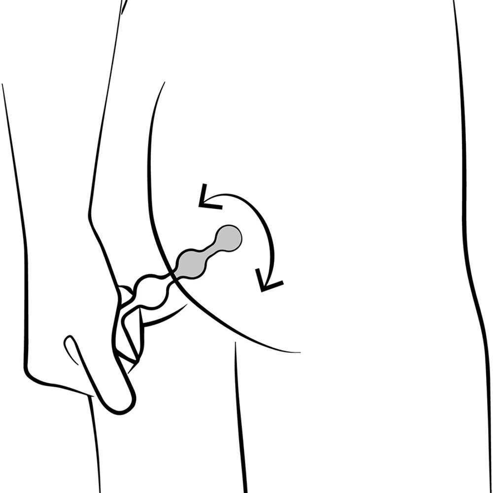 Фиолетовая силиконовая анальная цепочка 13,5см Romp Amp Silicone Anal Plug Dark Purple RP291SG4