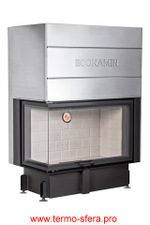 Каминная топка Экокамин ДЕЛЬТА 1000 L два стекла принтинг левая