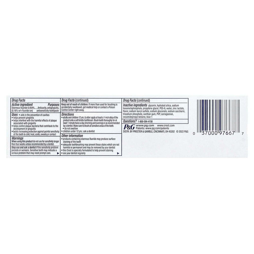 Crest, Pro-Health Advanced, зубная паста с фторидом, глубокое очищение, мята, 3 тюбика по 144 г (5,1 унции)