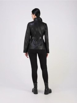 Кожаная куртка демисезонная натуральная с поясом