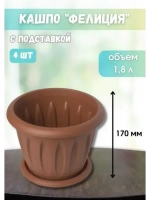 Горшок для цветов 1,8л Фелиция терракот *4шт