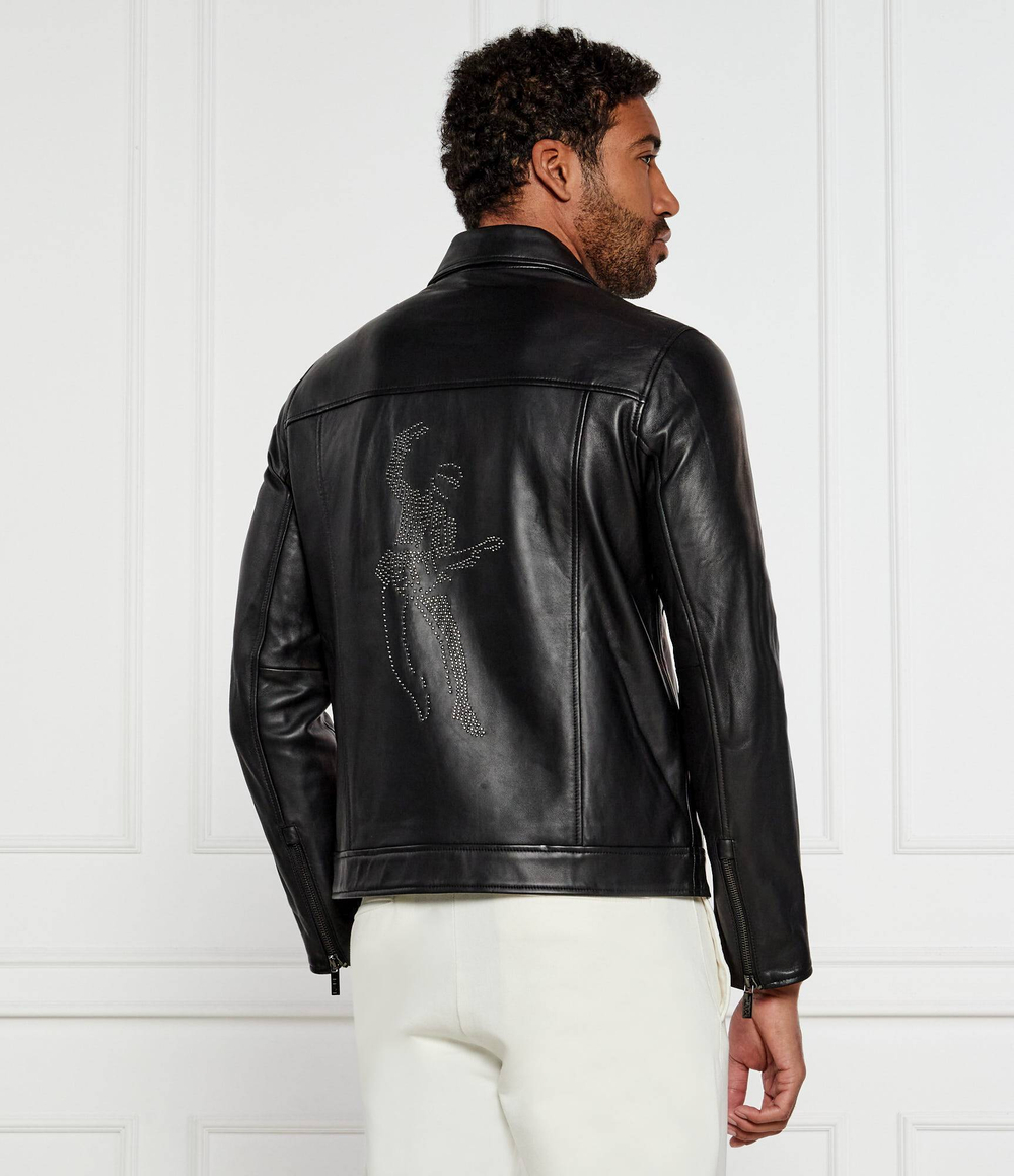 Кожаная куртка Karl Lagerfeld - черный(555082 551420)