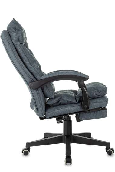 Кресло руководителя Бюрократ CH-820MSG-F синий 38-416 крестов. пластик подст.для ног