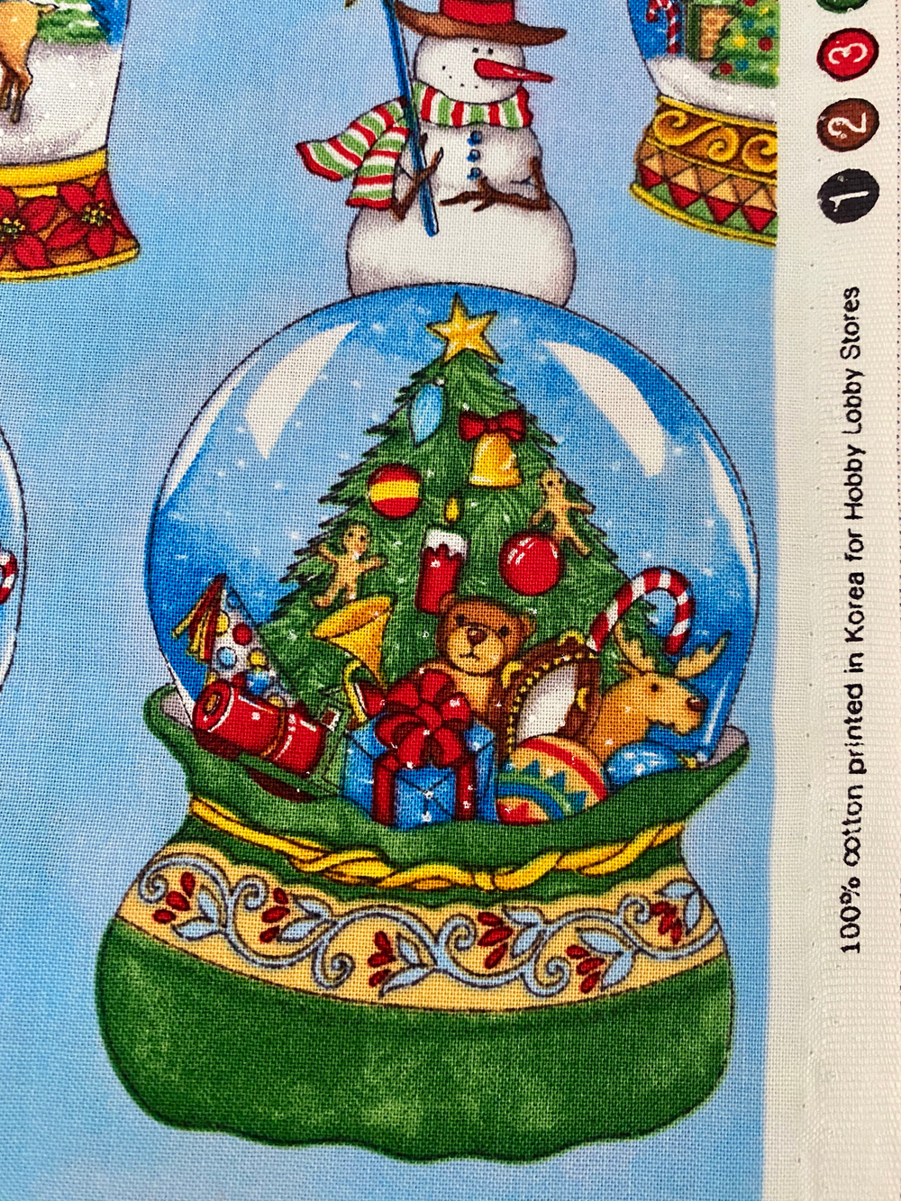 Ткань Новогодняя 100% хлопок отрез 50х55см (Италия)