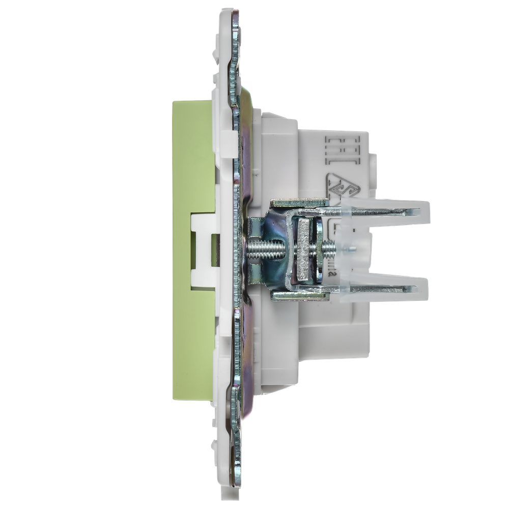 SKANDY Розетка без заземления без защитных шторок 10А SK-R02G мятный IEK