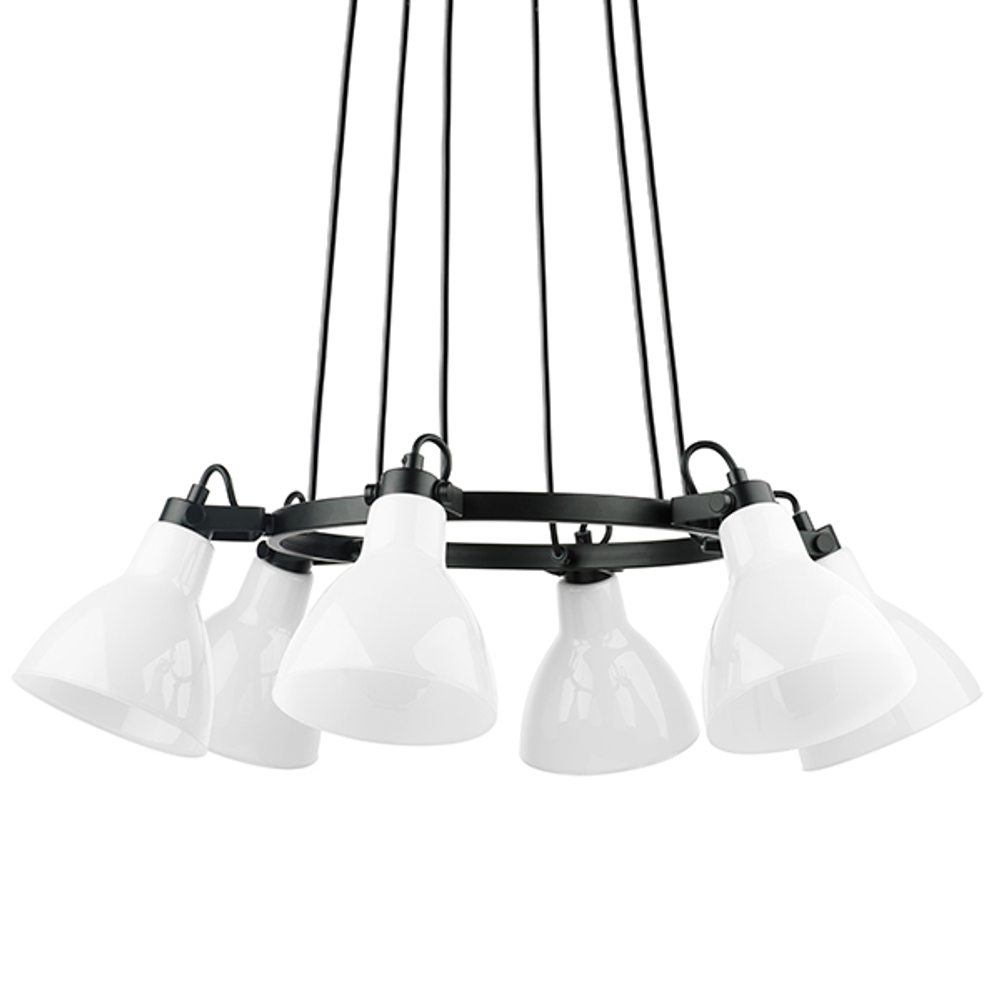 761160 Люстра ACROBATA 6х40W E14 ЧЕРНЫЙ/БЕЛЫЙ