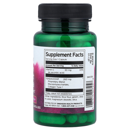 Swanson, средство для поддержки сухожилий, 60 капсул