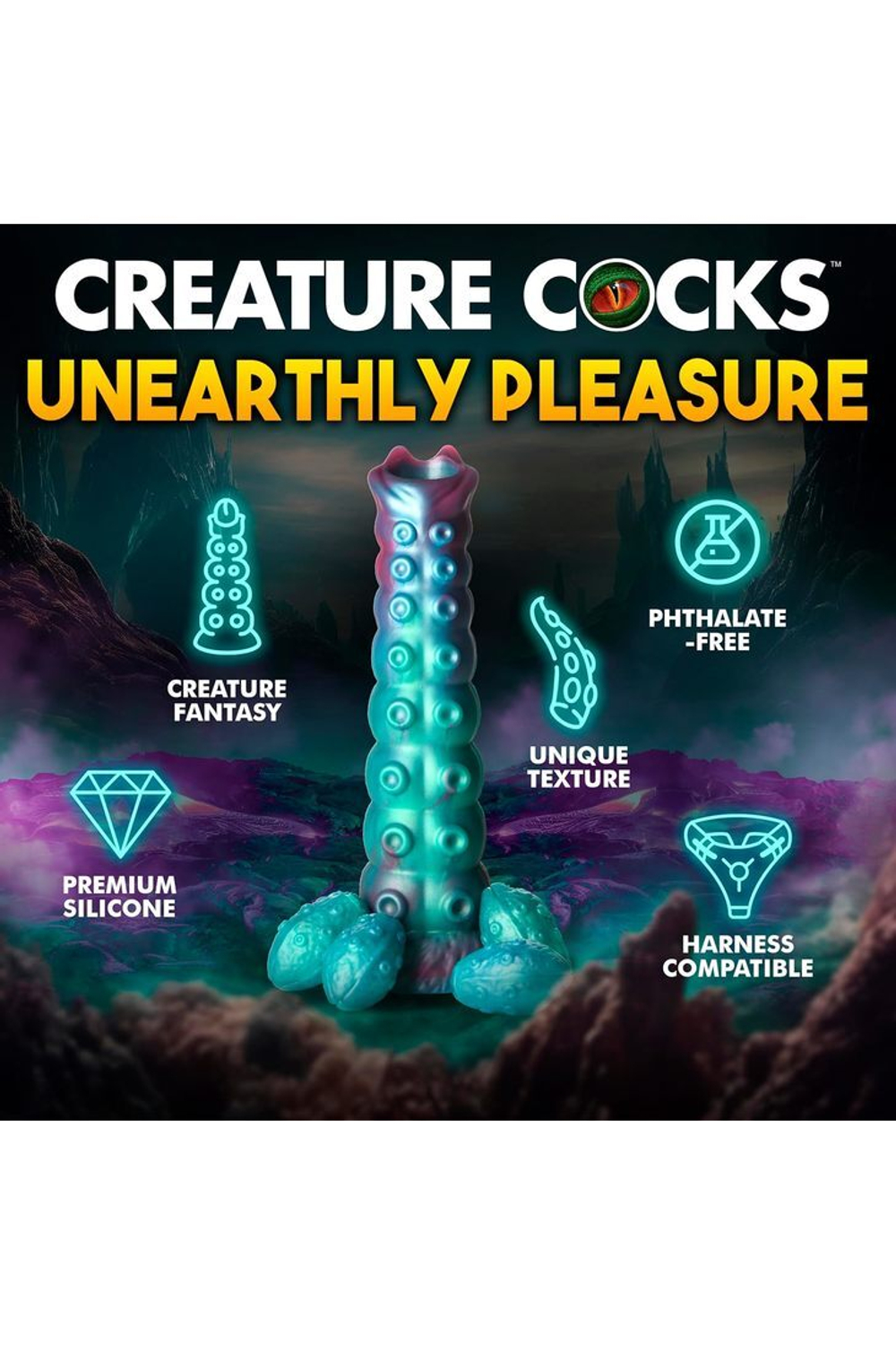 Фаллоимитатор CC Galactic Breeder Ovipositor 22х6.1 см