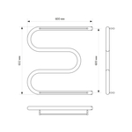 Полотенцесушитель MIXLINE SIMPLE M 60х60 1'' ПОЛКА