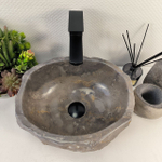 Раковина из мрамора Erozy Grey EM-65522 37*32*15 0882