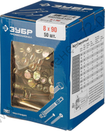 ЗУБР 8 x 90 мм, анкерный болт, 50 шт, Профессионал (302312-08-090)