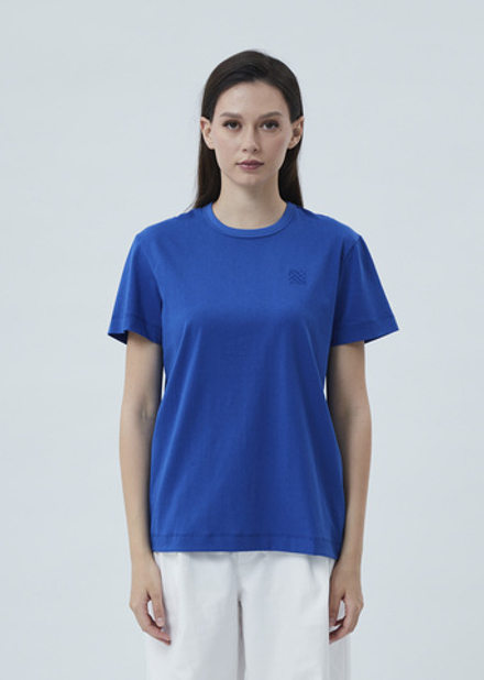 Женская футболка с вышивкой синий р.XS