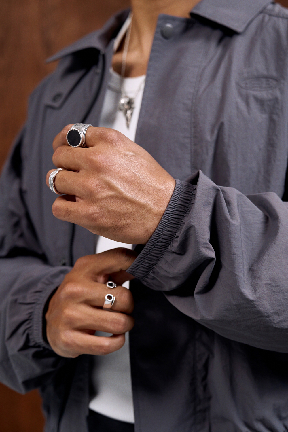 Куртка Nothomme Blue Monte Bent Knife Sleeve Workwear Turn-down Collar Jacket "Smoke Gray"